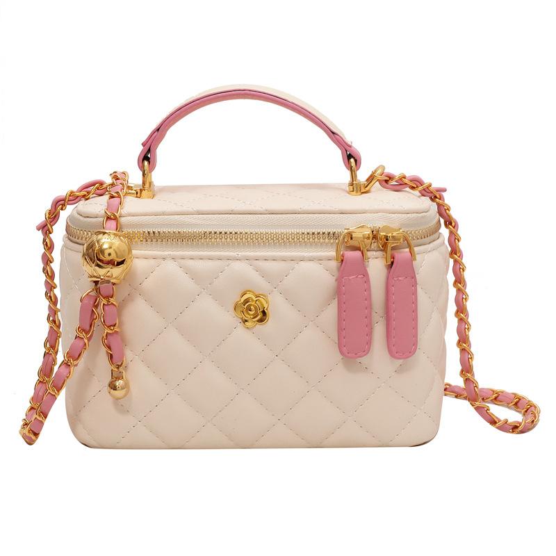 Premium Diamond Chain Box Bag Women'S Early Autumn Fashion Versatile Shoulder Messenger Bag Mini Handbag