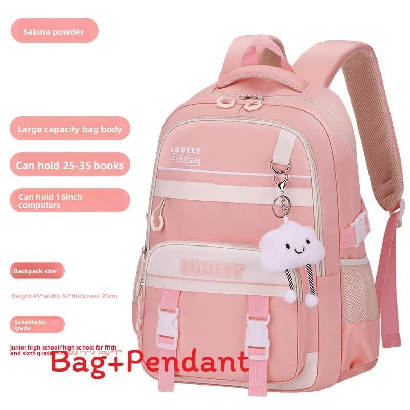 Girls Youth Backpack With Waterresistant Polyester And Cushioning For School Travel