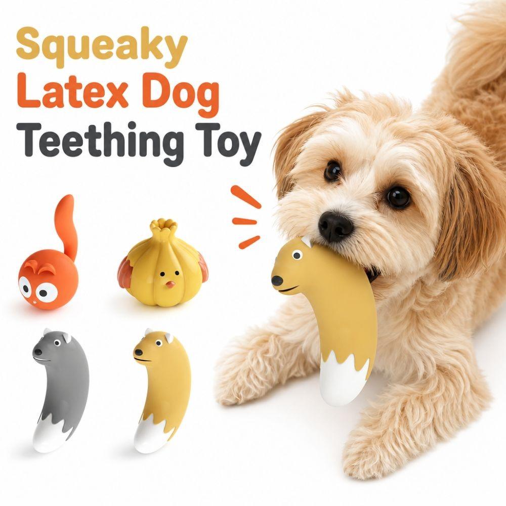Cartoon Pet Teething Toy Slow Rebound Chew Toy Cute Squeaky Latex Dog Toy  Dog Amusing Oneself