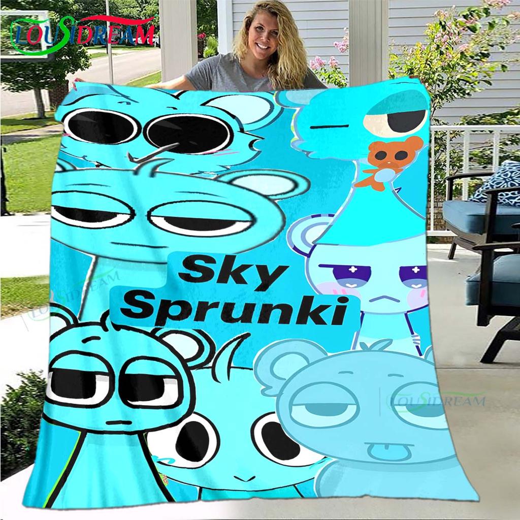 Mode S-Sprunki Jeu Incredibox Couverture Quatre Saisons Housse de Canapé Couverture de Lit de Voyage Couverture Pelucheuse Couverture pour Pause de Bureau de Voyage Cadeau