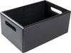 Caja de Madera Almacenamiento - Creative Deco - 30x20x13cm - Negra - Asas - Multiusos