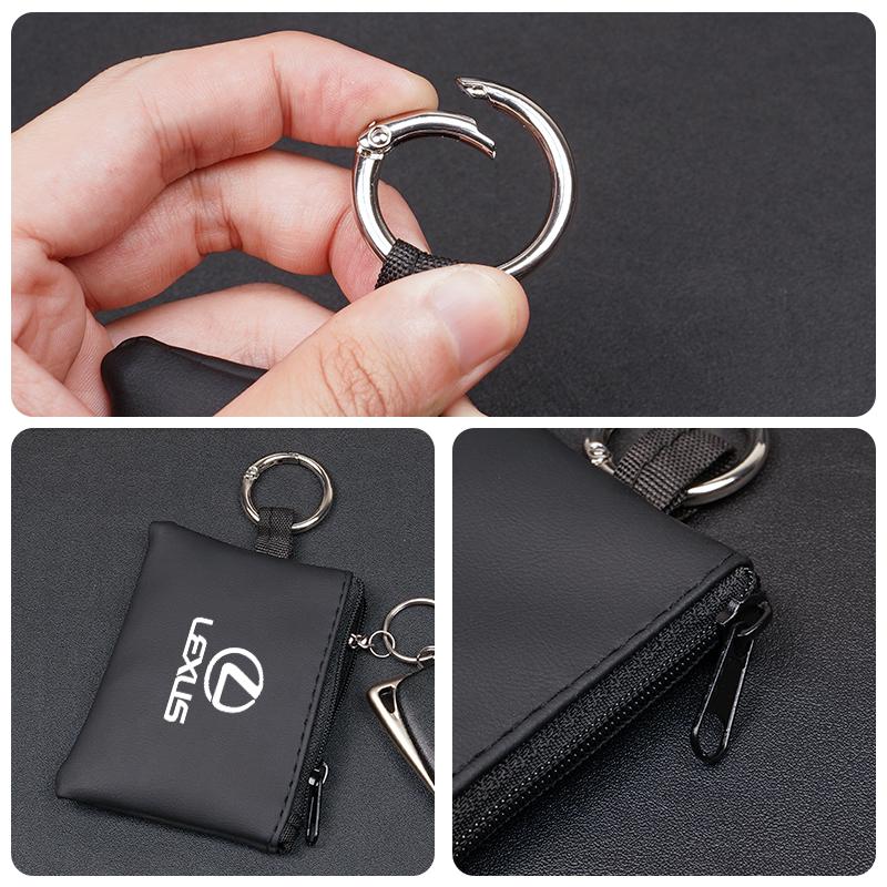 Car Keychain Wallet Mini Card Bag Keyring Accessories For Lexus F SPORT GS GX IS LS LX CT LC RC LBX NX RX 350h 450h ES UX 300e XN0