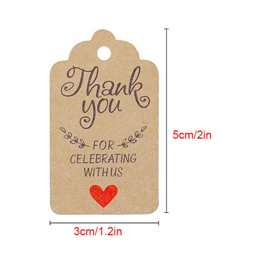 Brown Wedding Supplies Handcraft Round Merry Christmas Kraft Paper Tags Hang Tag Thank You Labels