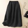2025 A/W Plus Size Cotton-Padded Tulip Slimming Skirt: Women's Thickened Artistic Half Skirt