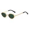 Mode Luxe Ovalen Zonnebril Dames Heren Vintage Merk Zonnebrillen Metalen Frame Buiten Reizen Brillen Dames Oogkleding UV400