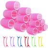 30 Pcs Big Curlers Curler, Pink Short Hair Curler, Long Hair Curler 44mm 36mm 25mm Curler, With 12 Clip Duck Beak Suitable For Women And Child