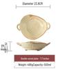 ZISIZ Rustic Ceramic Double-Handle Salad Bowl Set