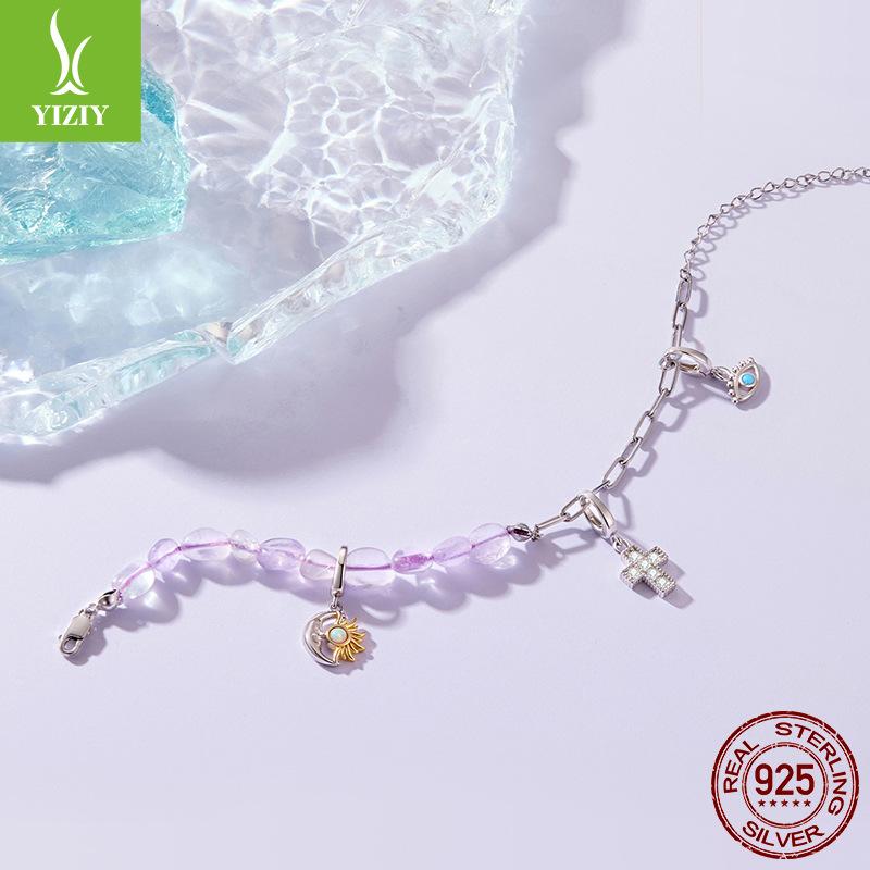 Shining Cross Pendant Opening And Closing Button Head Popular S925 Sterling Silver Lucky Beads
