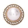 Shoes Decorative Ornament for Women Artificial Round Pearl Rhinestone Alloy Shoes Decoration