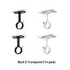 Self-Adhesive No-Drill Ceiling Curtain Rod Hooks & Brackets