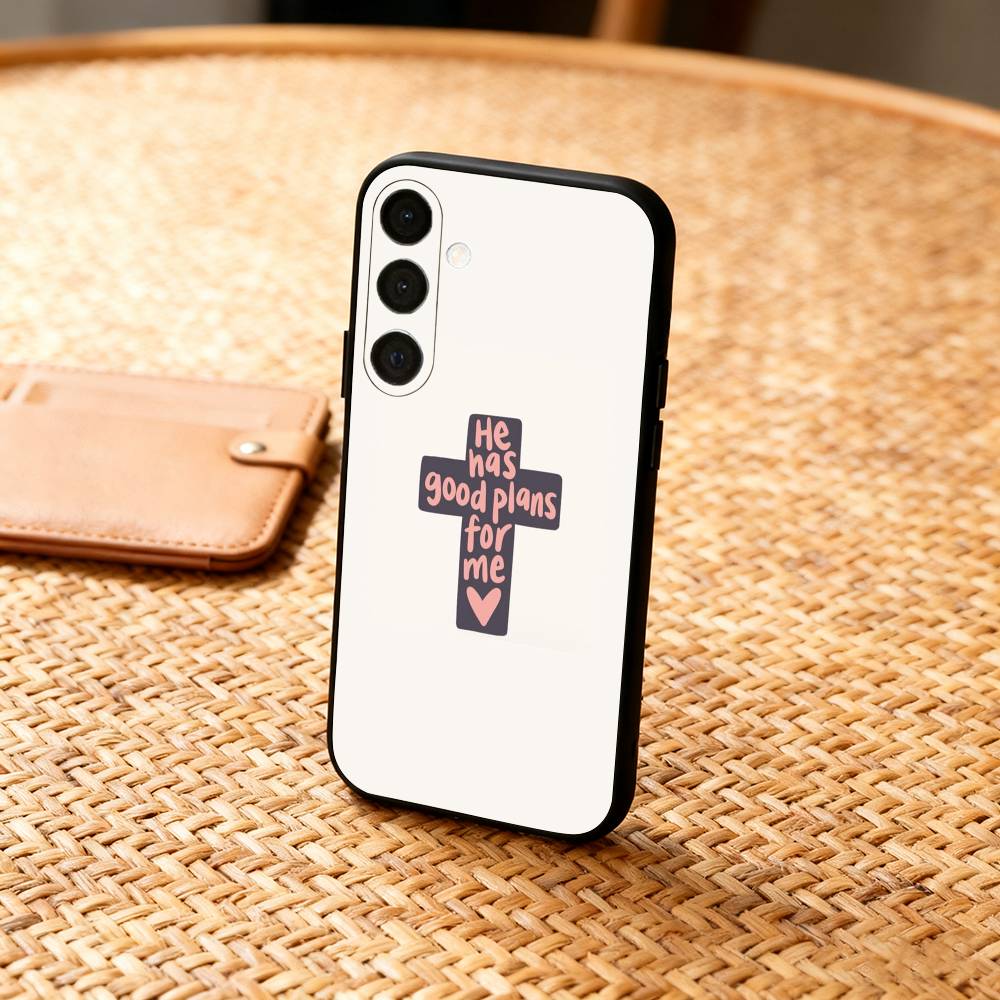Jesus Bible Verse Phone Case For Samsung A73,72,71,A52,51,40,41,A22,A32,31,A13, Soft Black Shell