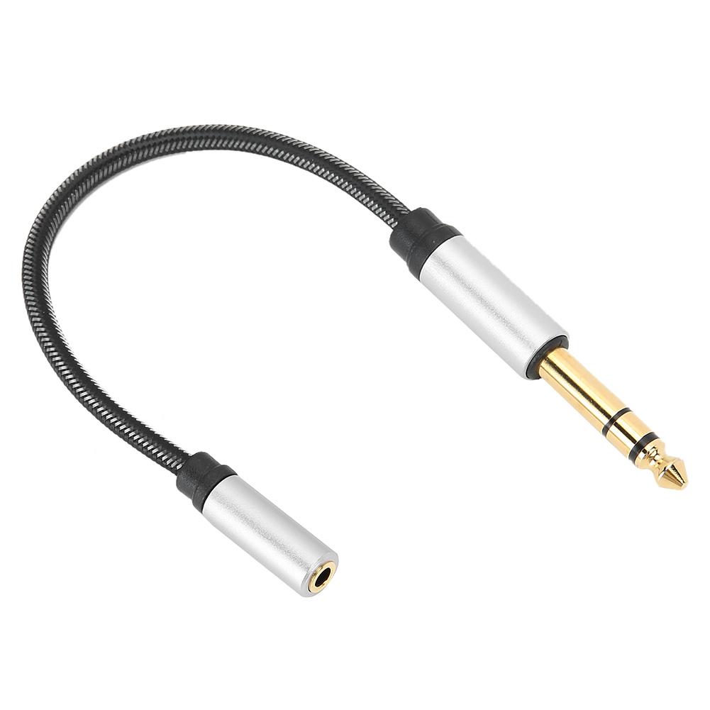 6.5 Male To 3.5 Female Spring   Cable Aluminium Alloy  3.5mm Earphone Extension Cord