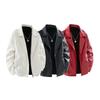 Winter New Trend Simple Fashion Lapel Button Jacket Casual Leather Men's Outside