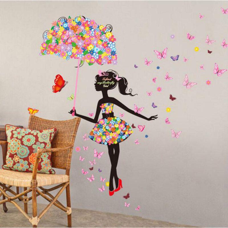 Versatile Cute Diy Girl Wall Decals Ideal For Kids Rooms And Home Decoration