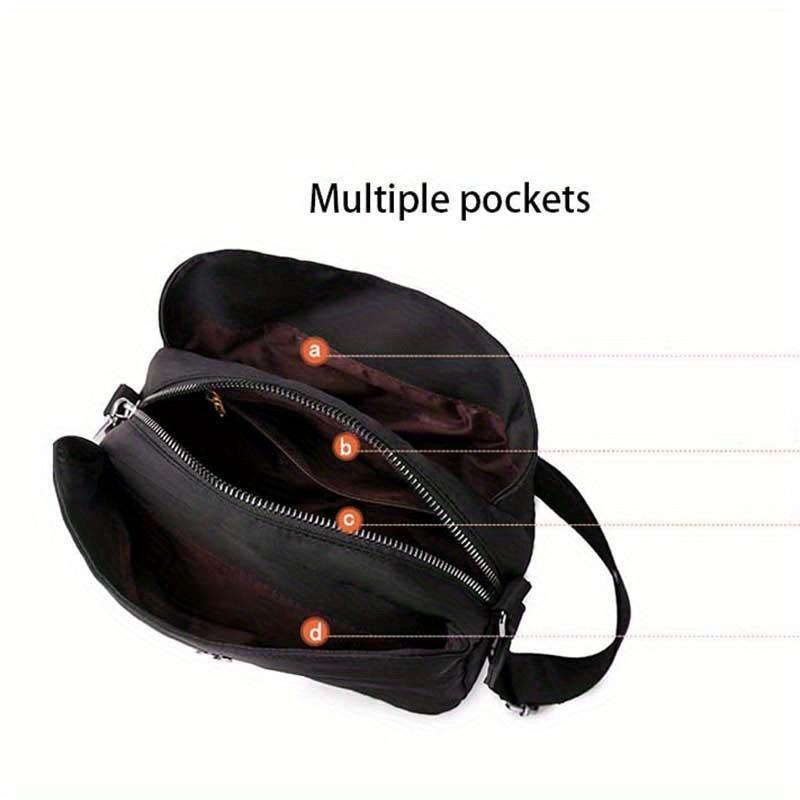 Fashion Nylon Crossbody Bag, Solid Color Shoulder Bag, Women's Casual Handbag & Purse For Commute Travel