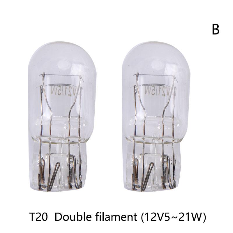 2pcs T20 7443 7440 Signal Light W21/5W 3800K Halogen Bulb Clear Glass Daytime Running Lights Turn Stop Brake Tail Bulb DRL Bulbs