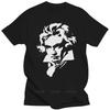 New Arrived Black Short Sleeve Brand Cotton Top BEETHOVEN T-SHIRT - Ludwig Van Beethoven - Classical Music Composer - Mens Tees