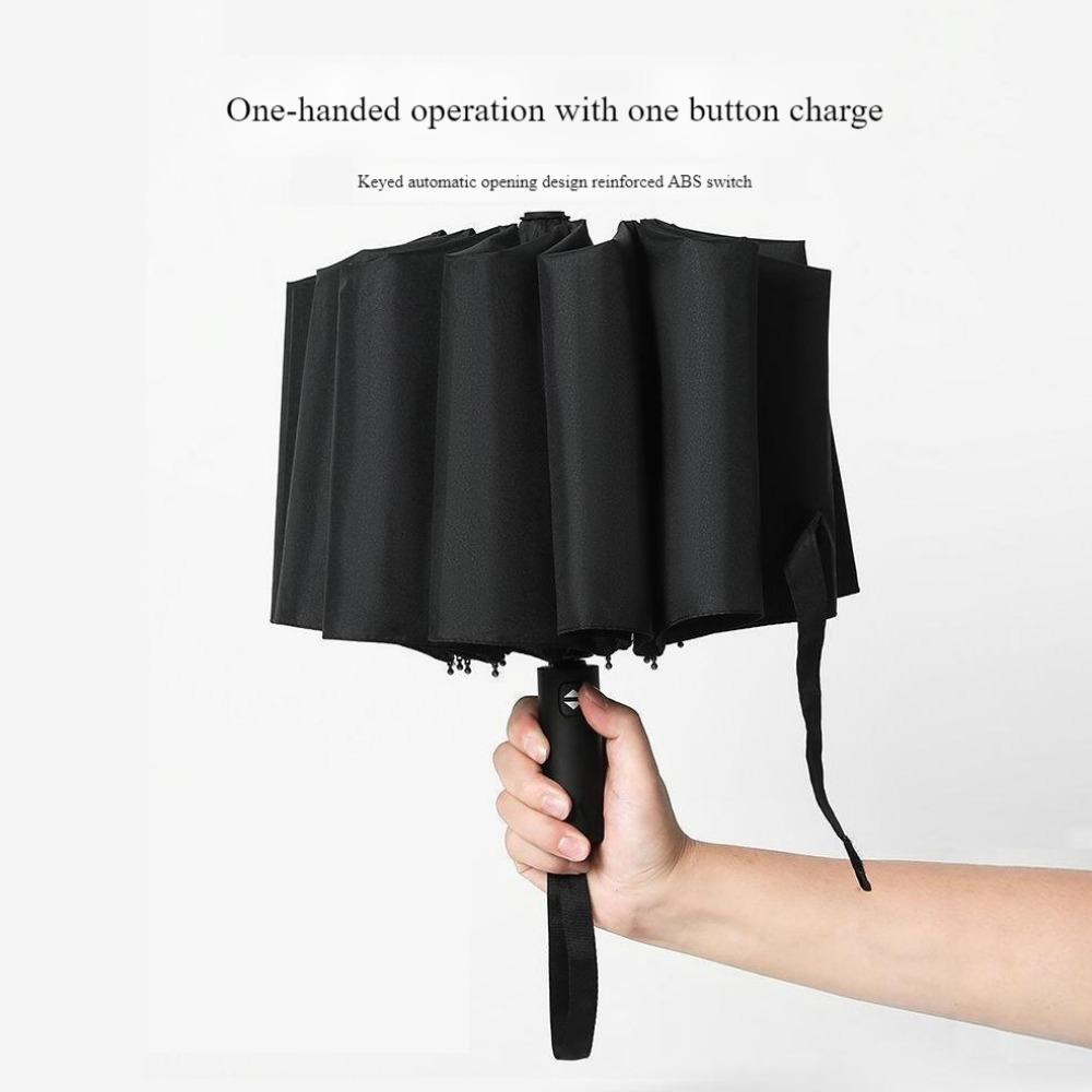 72 Bone Windproof Umbrella Anti-Storm High Quality Travel Umbrellas Black Coating Parasol Anti-Uv Sunscreen Folding Umbrella