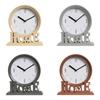 Vintage Style Desk Clock Mantel Silent Shelf Fireplace Non Ticking Table Clocks for Ornament Hallway Hotel Livingroom