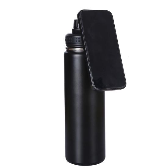 2-in-1 Insulated Cup Lid Leak-proof Water Bottle Spout Lid Magnetic Phone Holder