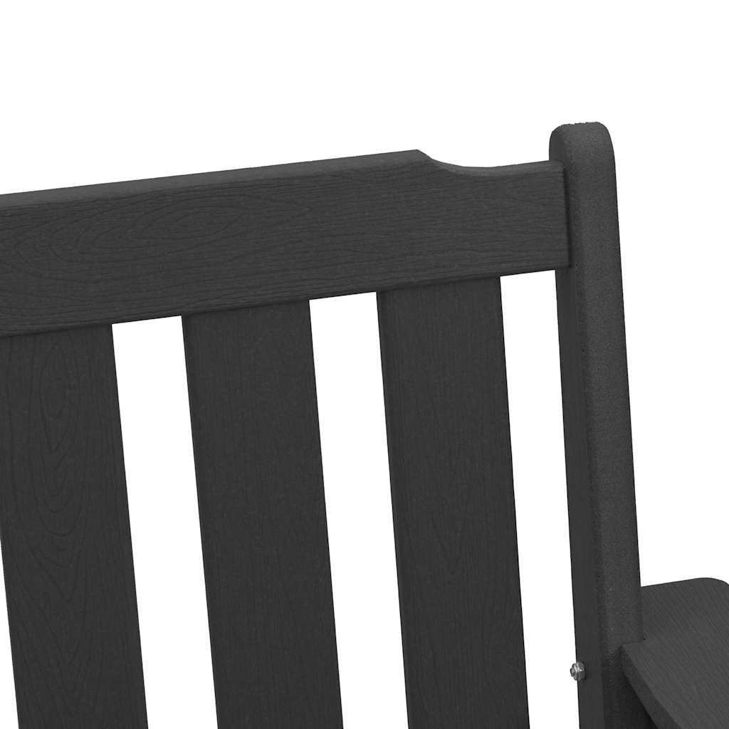 Garden Dining Chair Set 2 Pcs Black 65.5 X 59 X 88 Cm HDPE