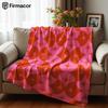 Star Circle Check Anime Cartoon Flannel Blanket Soft Warm Throw for Bedroom Sofa Car Kids Holiday Gift