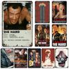 Klassisches Filmplakat Stirb Langsam Retro Metallschild Wandplatte Garage Kino Theater Shop Geschäft Man Cave Wanddekor Industrielles Dekor