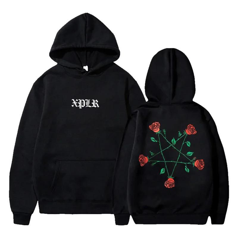Cartoon Anime Couple Hooded Sweater European Size Print Sweater Xplr Hoodie