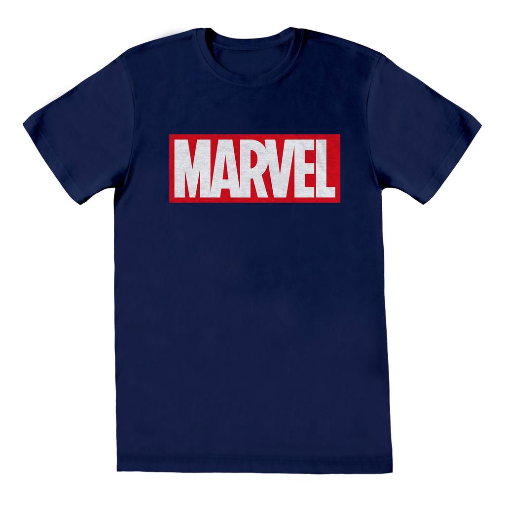 Marvel Comics Unisex Adult Box Logo Cotton T-Shirt