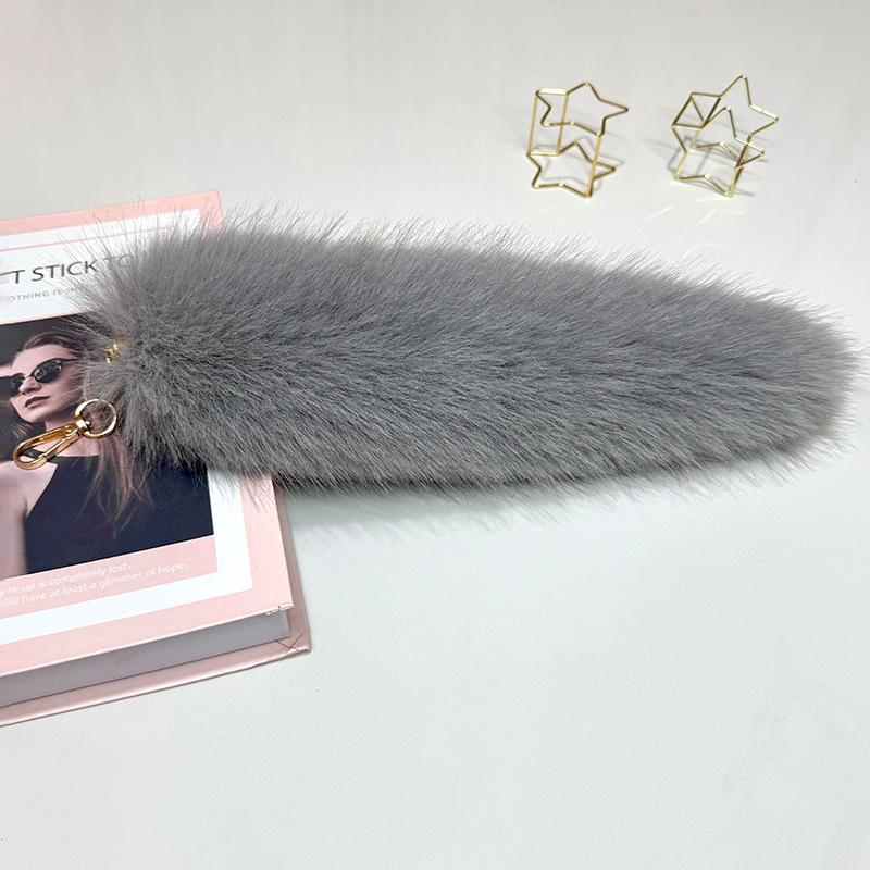 Women Girls Artificial Fur Fashion Pendant Handmade Multiple Colors Bag Decorations Key Rings Holders Creative Gift Accessories