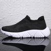 Grote herenschoenen popcornzool fly-woven mesh ademende sportschoenen hardloopschoenen één-pedaal sokken herenschoenen
