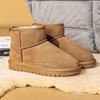 Bottes de neige à fourrure intégrée pour hommes et femmes, hiver, épaissies, chaudes, imperméables, antidérapantes, chaussures en velours et coton, grandes chaussures en coton