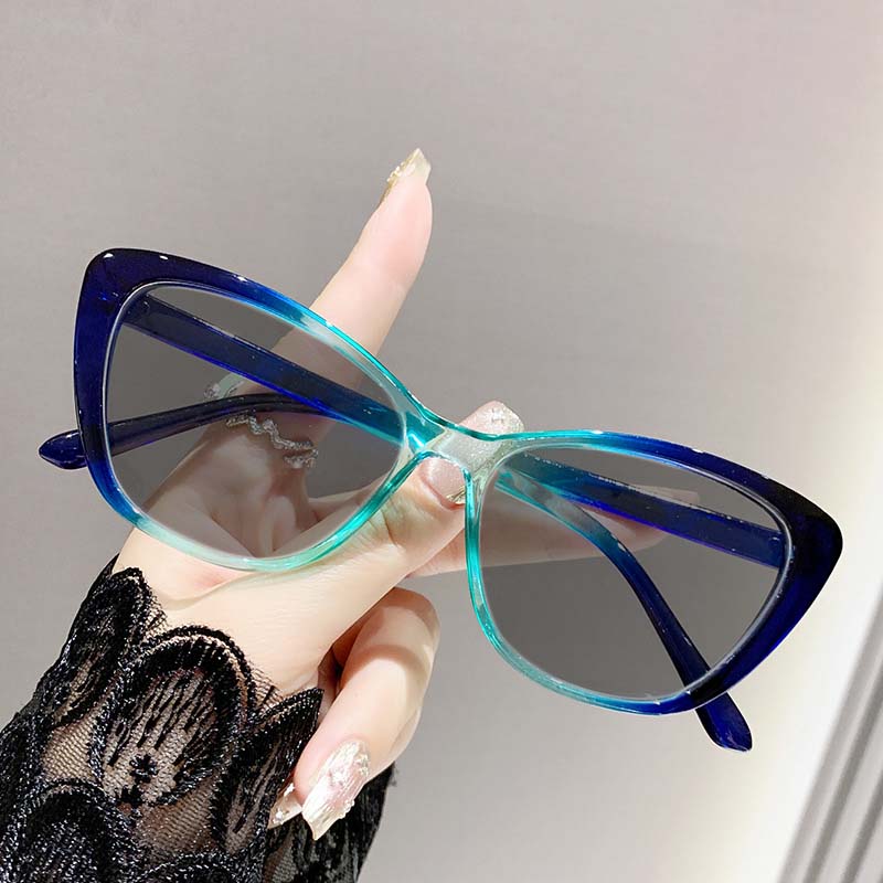 Retro Contrasting Cat Eye Presbyopia Sunglasses New High-definition Anti UV and Anti Blue Light Glasses Diopter To +4.0