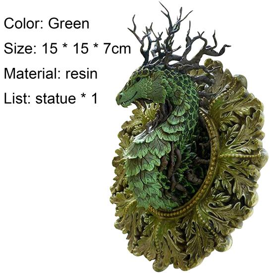 Dragon Statue Realistic Animal Sculpture Anti-deform Resin Indoor Outdoor Figurine for Garden