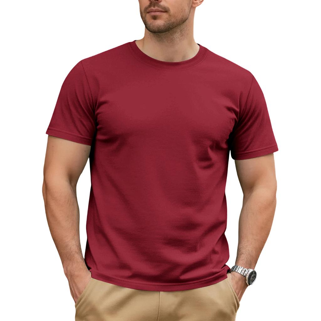 Mens T-Shirts Crew Neck Cotton T Shirts for Men Classic Fit T Shirt Men Short Sleeve T-Shirts for Man Casual Style