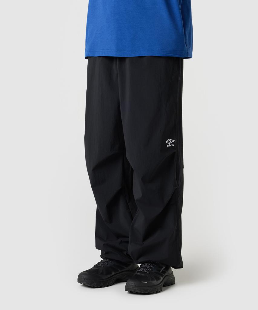 UMBRO Parachute Pintuck 2-Way Wide Pants Black Ur223Cpt51 (B Type)