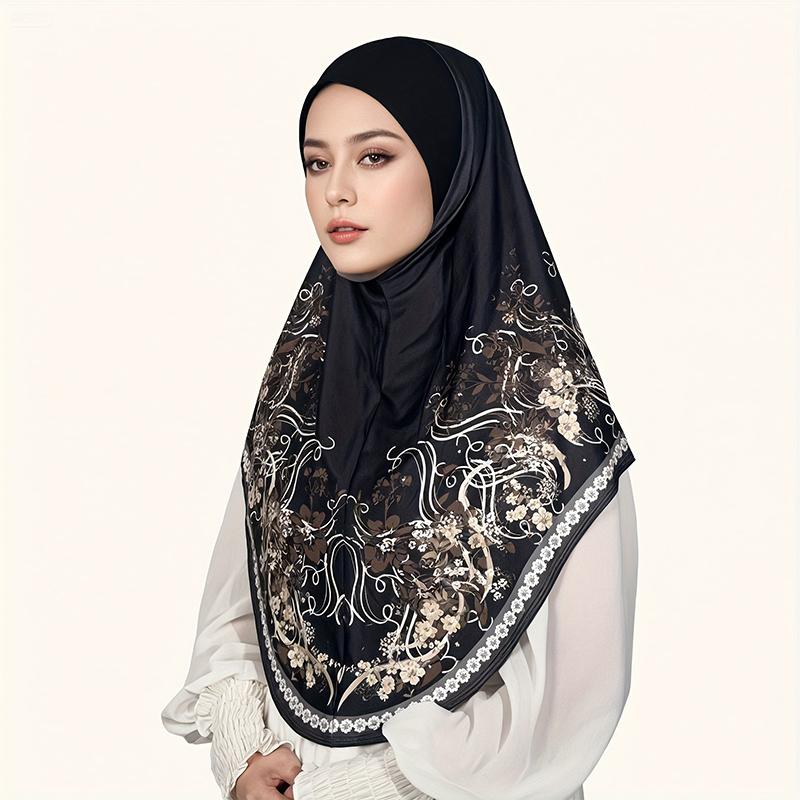 1 stuk Machinewasbaar Drukknoopsluiting Traditionele Islamitische Kleding Elegante Hijab Prachtige Moslim Hoofddoek Ideaal Cadeau Meerkleurig