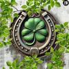Vintage Horseshoe Clover Metal Wall Art Green Rustic Decor Home Cafe Garage Outdoor