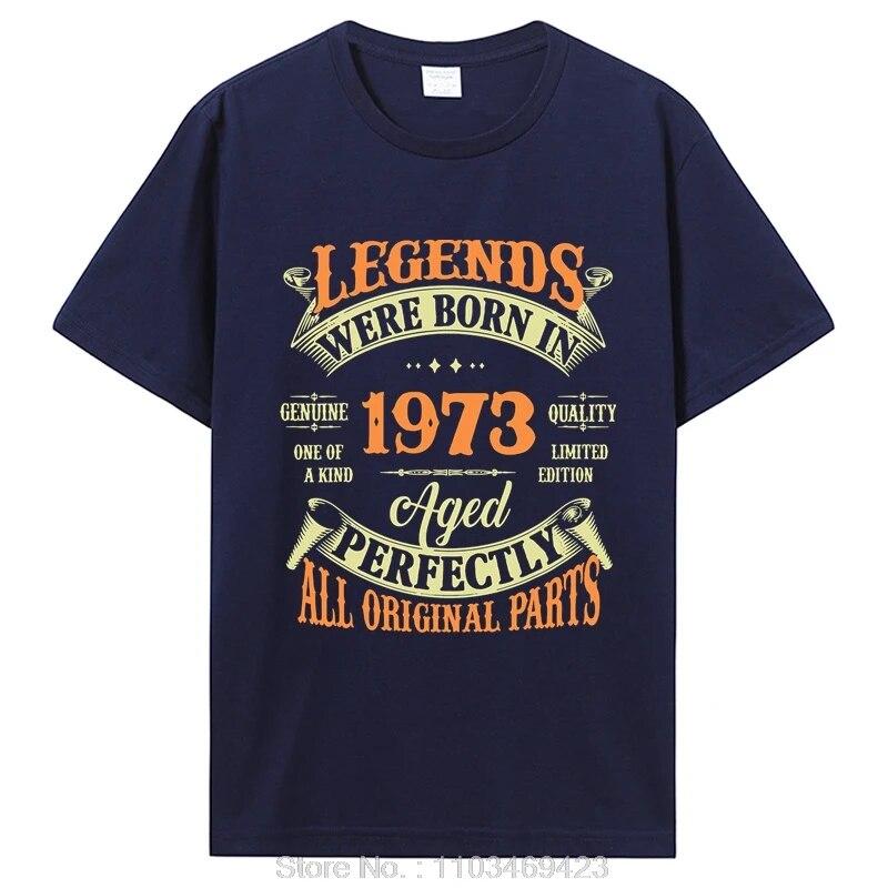 Funny Vintage 1973 Husband T Shirt Summer Style Graphic Cotton Tshirt Streetwear Birthday Gifts T-shirt Oversized Unisex Clothing