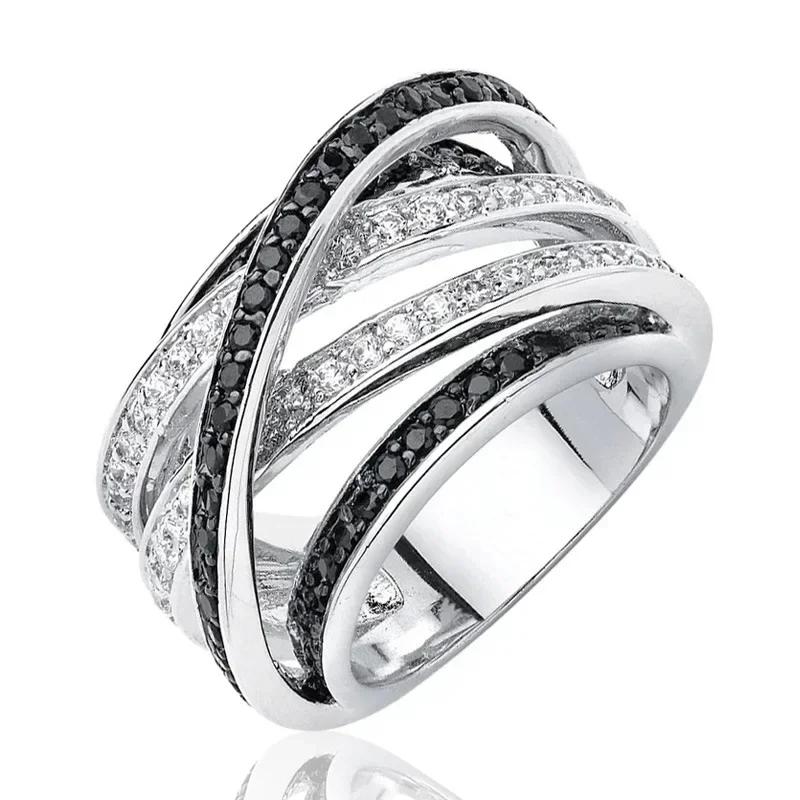 New 2024 Trendy Rings for Women High Quality Gold Color Brilliant Cubic Zirconia Finger-rings Wedding Engagement Jewelry