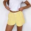 Shorts voor Dames Tiener-meisjes Elastische Tailleband Pull-on Rood Blauw Geruite Shorts Outfit Casual Lounge Zomer Shorts