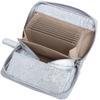 Mini Wallet Women's Men's Bifold Wallet Large Capacity Accordion Card Case Box-Type Coin Purse YKK Zipper Cowhide Small Compact (Silver)