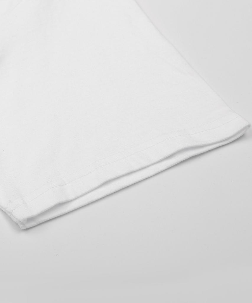 Deulousi Dw Lettering Heart Short Sleeve T-Shirt White