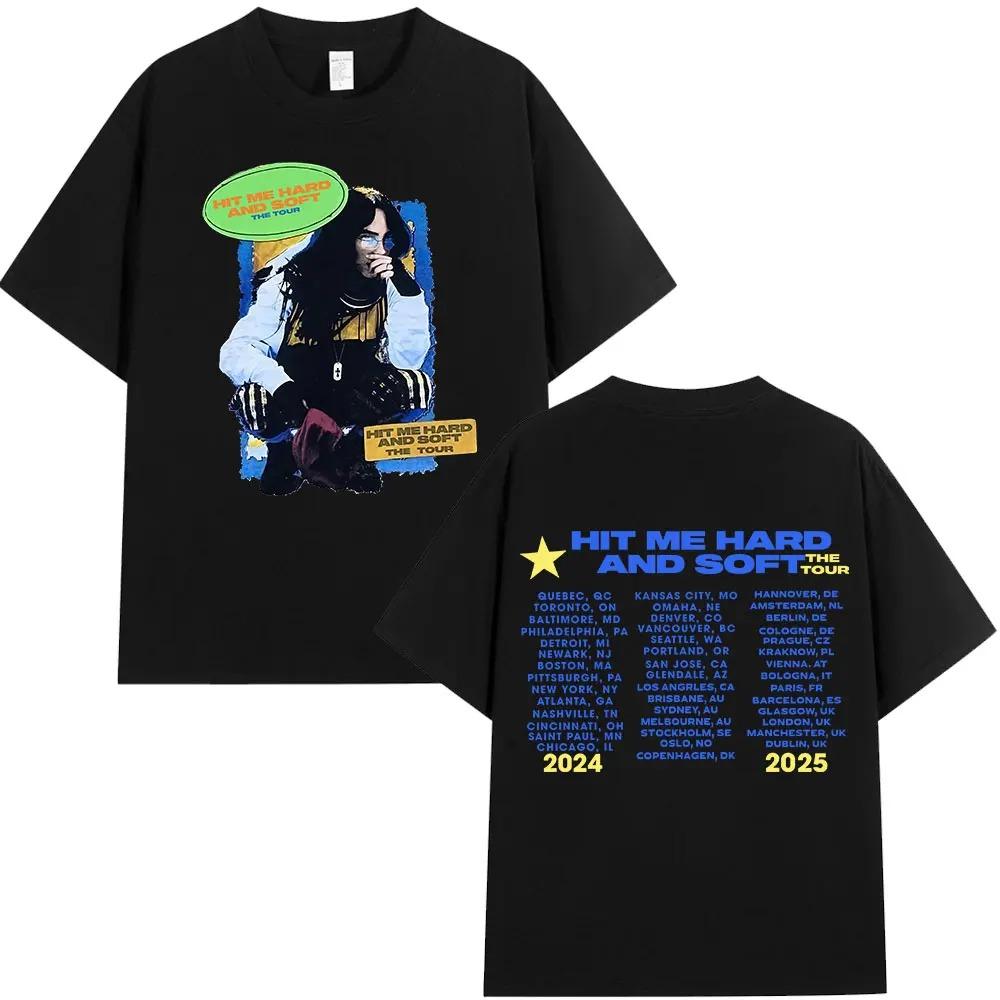 2026 Hip Hop Street Tshirt Hit Me Soft Hard Tour Tshirt Mens Womens Fashion Cotton Loose Comfortable Short Sleeve Fan Gift