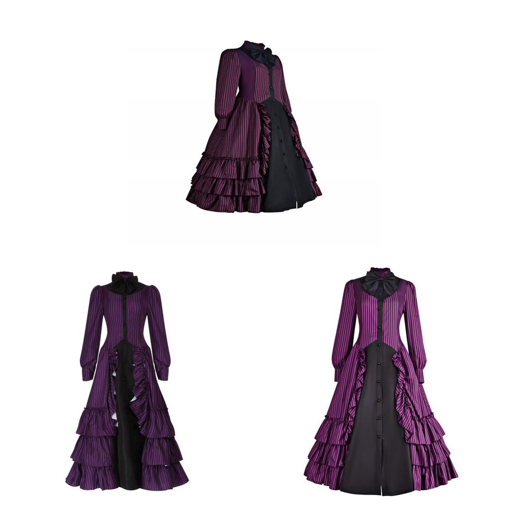 Gotisches Mittelalterliches Vintage Rüschenkleid Cosplay Kostüm Für Themenveranstaltungen