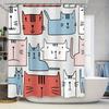 Creative Shower Curtain Set Decorates Your Bathroom With A Touch Of Whimsy 180Cm (71) Length Cat Print Waterproof Shower Cover F