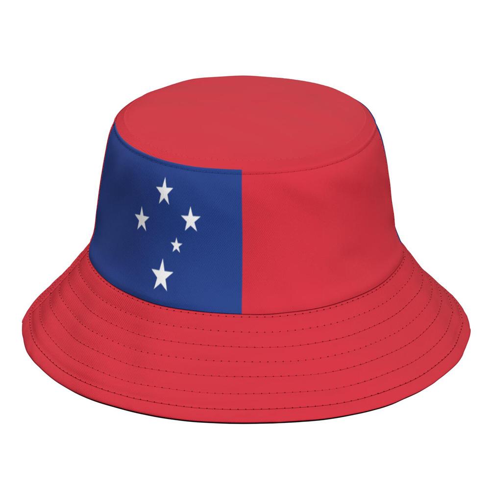 Samoa Fisherman Hats Custom Made Name Number Team Logo Bucket Cap Country Travel West Nation Samoan Flag Print Photo Headgear