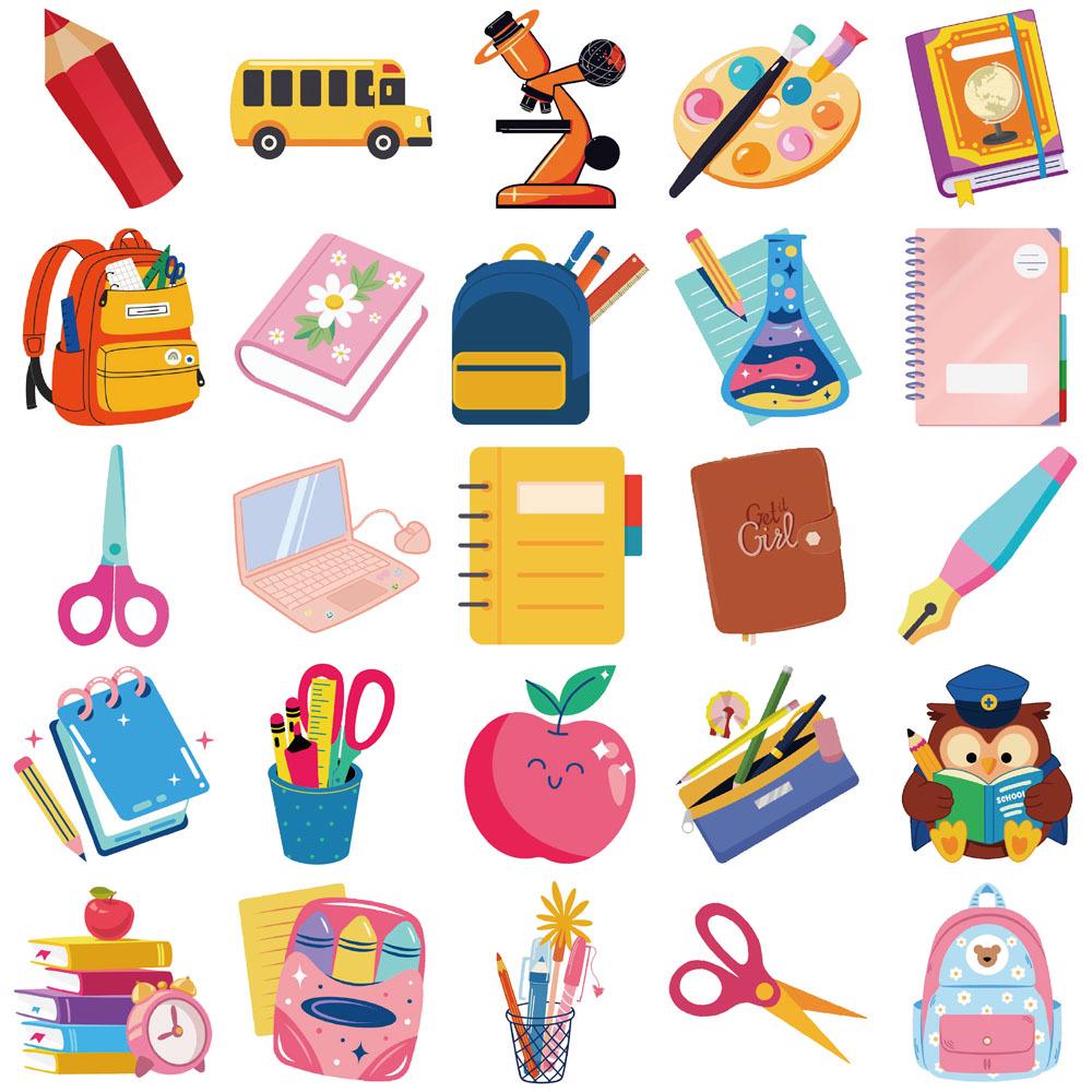 50-Pack Personalized Stickers for School, Journal, Water Bottle & Phone Case Decoration