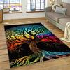 3D Tree of Life Nature Viking Yggdrasil Norse Rug Carpet for Living Room Bedroom Decor,Non-slip Decoration for Sofa Doormat Gift
