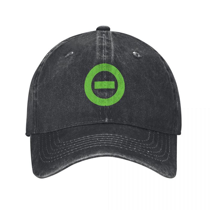 EQUALITY BRAND WASHED COTTON BASEBALL CAP WITH BOLD GREEN LOGO DESIGN CLASSIC FIT FOR DAILY WEAR AND FASHION STATEUnisexTS